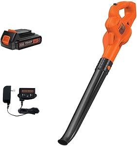 BLACK+DECKER Cordless Leaf Blower with Battery and Charger 20V MAX, Electric Leaf Blower 1