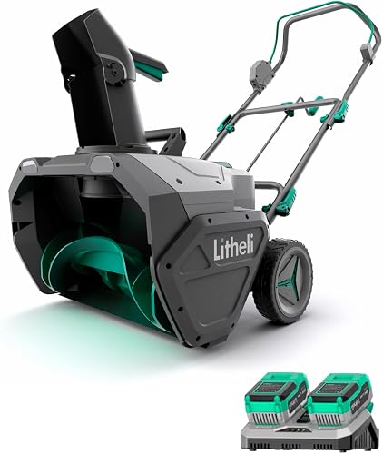 Litheli 2x20V Cordless Snow Blower, 20'' Brushless Electric Snow Throw — Real-world performance testing in action