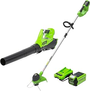 Greenworks 40V Cordless Yard Tool Combo Kit with 2.0Ah Battery & Charger – 12" Au