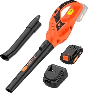 Leisch Life 21V Leaf Blower Cordless | Handheld Electric Lightweight Blower with 2.0Ah Rec