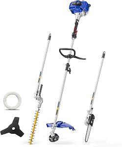 Wild Badger Power Gen2 26cc Gas Powered Weed Wacker, Upgraded 4-in-1 String Trimmer Edger,