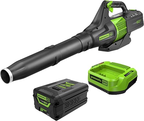Greenworks 60V (450 CFM / 140 MPH) Cordless Leaf Blower, Variable Spee — Manufacturer product photo — ryobi 40v whisper series lea