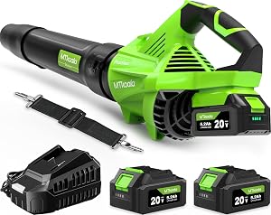 Leaf Blower Cordless, New Upgraded 1200W Brushless Motor Leaf Blower, 700CFM 200MPH with 3