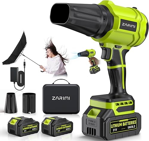 YUQUESEN Cordless Leaf Blower, 980,000 RPM Handheld Leaf Blower with 2 — Build quality and design details up close