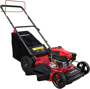 PowerSmart EasyDrive 21-Inch Self Propelled Gas Lawn Mower, 170cc OHV Engine, Rear Wheel D