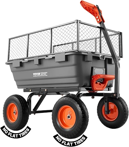 VEVOR 10 Cu.Ft 1200LBS Poly Garden Cart Dump Wagon, Heavy Duty Wheelba — Side-by-side comparison of top picks in this category