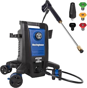 Westinghouse ePX3500 Electric Pressure Washer, 2500 Max PSI 1.76 Max GPM with Anti-Tipping