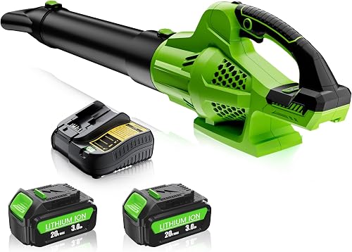 Leaf Blower Cordless Compatible with DeWalt 20V Max Battery, 6 Speed M — Manufacturer product photo — ryobi 40v vs dewalt 60v leaf