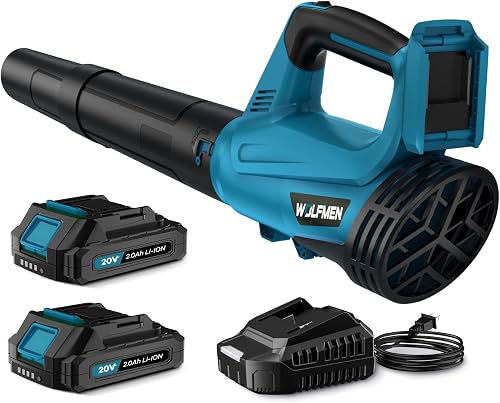 Leaf Blower, Electric Cordless Leaf Blower with 2 Batteries and Charge — Real-world performance testing in action