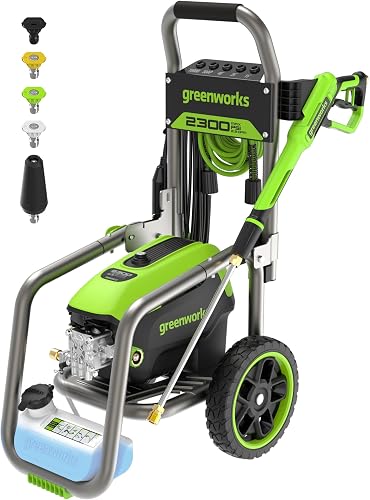 Greenworks Pro Brushless 2300 PSI (SGS Certified) 2.3 GPM Max / 1.2 GP — Our recommended configuration for best results