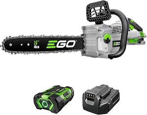 EGO POWER+ Chain Saw, 16” Battery Powered Chainsaw, Electric Cordless, Includes 56V 2.5Ah 