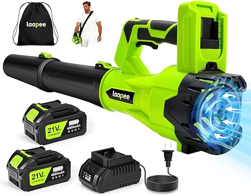 Leaf Blower Cordless,650CFM Electric Leaf Blower with 2 4.0Ah Battery — Real-world performance testing in action