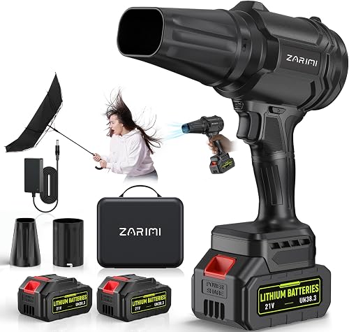 YUQUESEN Cordless Leaf Blower, 980,000 RPM Handheld Leaf Blower with 2 — Build quality and design details up close