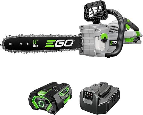 EGO POWER+ Chain Saw, 16” Battery Powered Chainsaw, Electric Cordless, — Build quality and design details up close