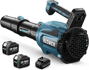 Leaf Blower Cordless(2026 Upgraded), 700CFM | 200MPH | 6-Speed Electric Brushless Leaf Blo