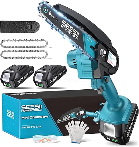Seesii Mini Chainsaw, 6-inch Mini Chainsaw Cordless, Handheld Electric — Real-world performance testing in action