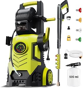 2026Upgraded Pressure Washer 5000PSI with Adj-8-Level Touch Screen, 34" Tall Power Wa
