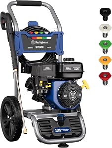 Westinghouse WPX3200 Gas Pressure Washer, 3200 PSI and 2.5 GPM, Onboard Soap Tank, Spray G
